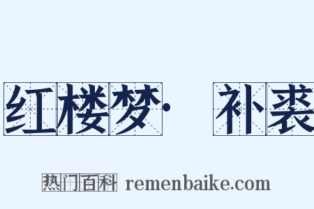 红楼梦·补裘是什么意思的图片